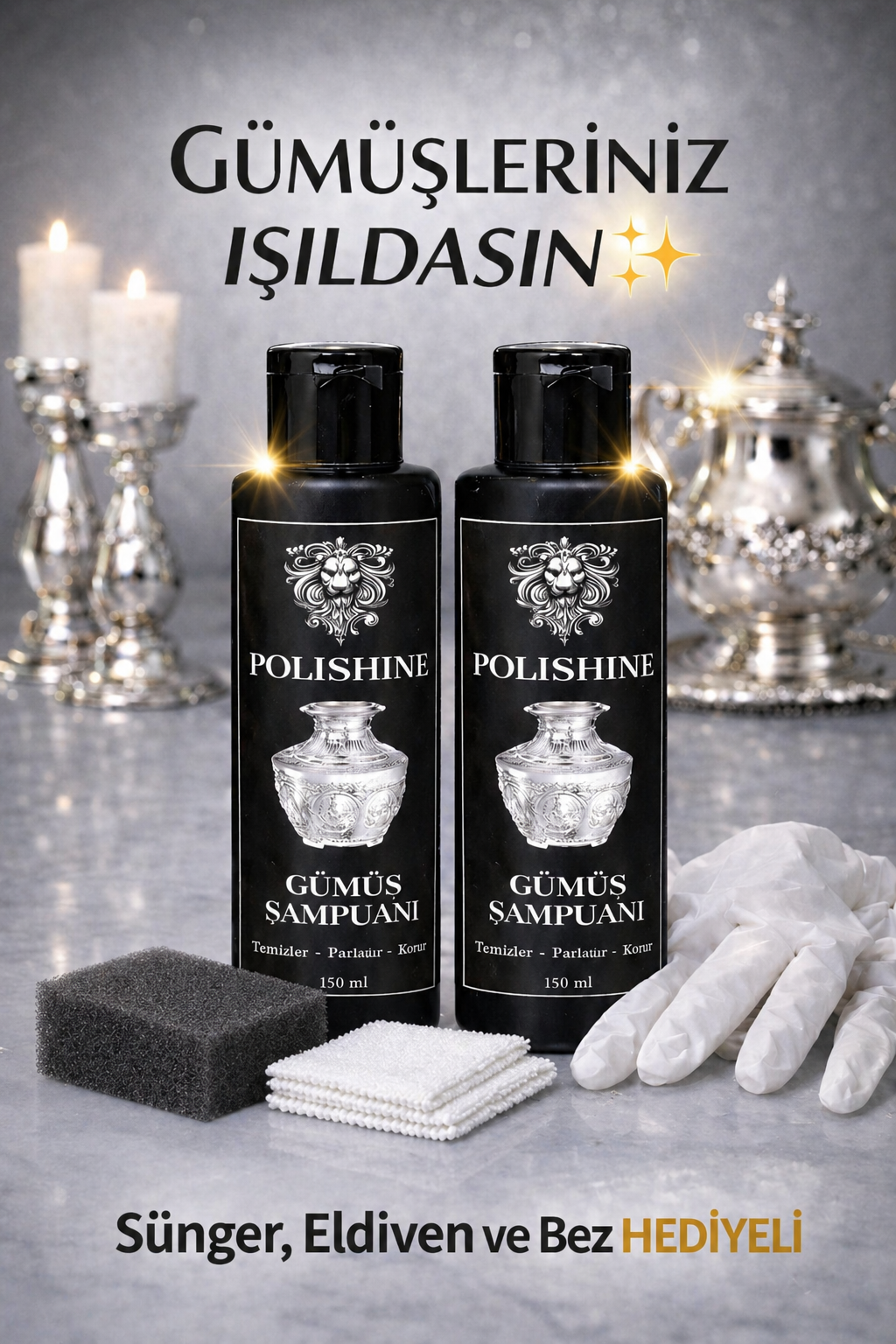 Gümüş Temizleme Ve Parlatıcı Şampuan 150ml 2 Adet