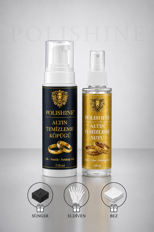 Altın & Çelik Takı Temizleme ve Parlatma Köpüğü 150 ml + Suyu 150ml