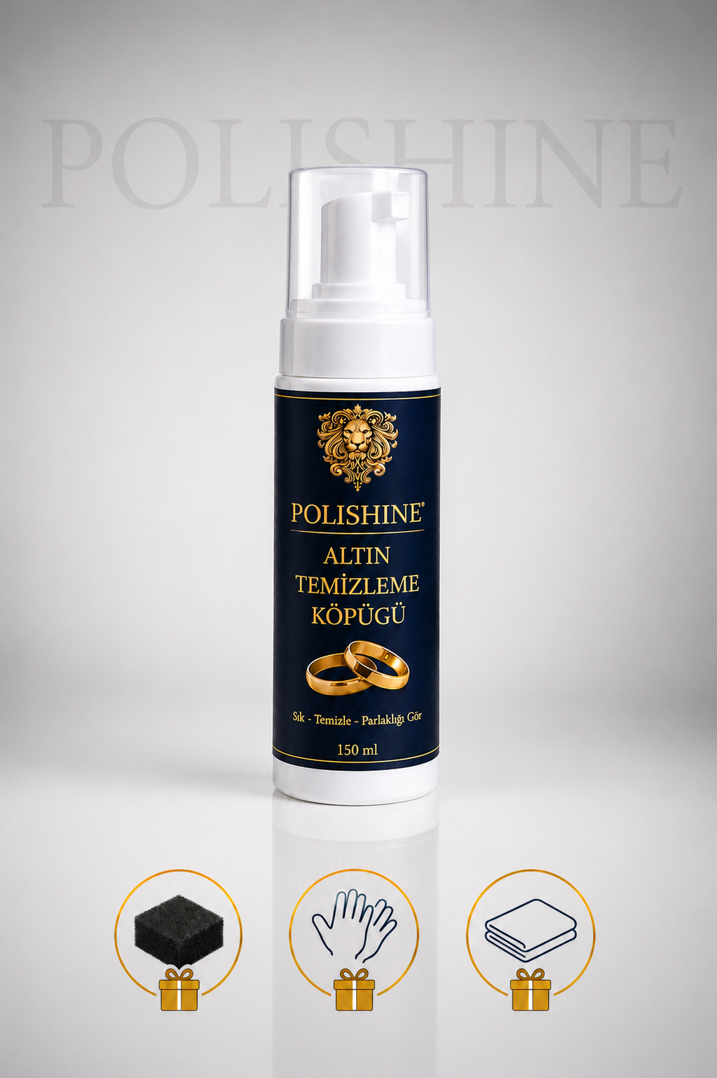 Altın & Çelik Takı Temizleme ve Parlatma Köpüğü 150 ml | Anında Parlaklık, İzsiz Temizlik