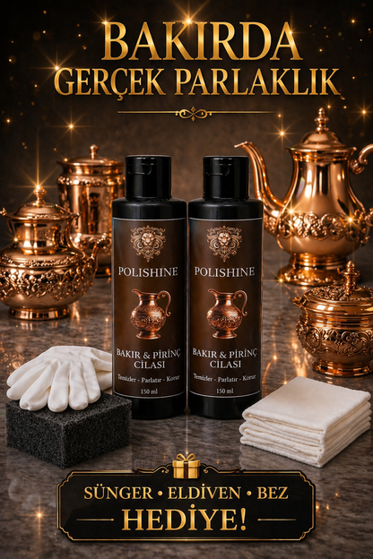Bakır, Bronz, Pirinç ve Krom Temizleyici ve Parlatma Cilası 150ml 2 Adet
