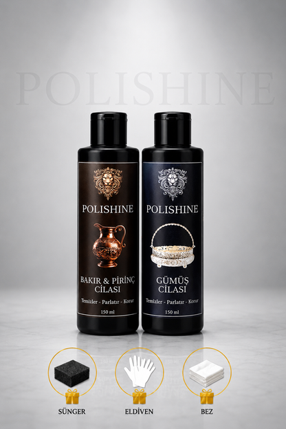 Gümüş Temizleme Cilası 150ml ve Bakır,Bronz,Pirinç ve Krom Parlatıcı 150ml