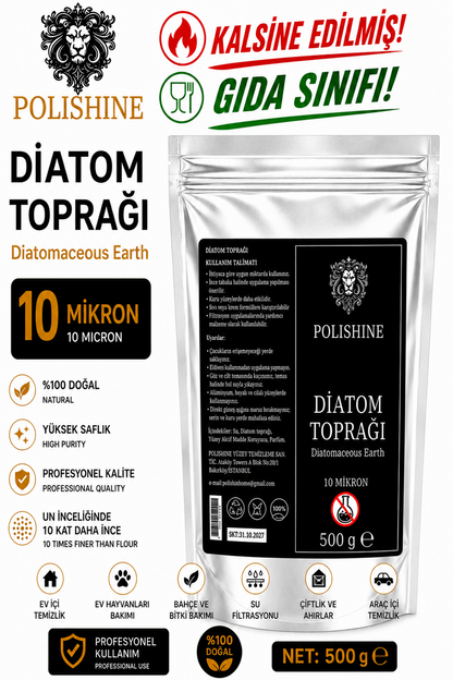 Diatom Toprağı 10 Mikron 500gr | Yüksek Saflık Ultra İnce Profesyonel Kalite