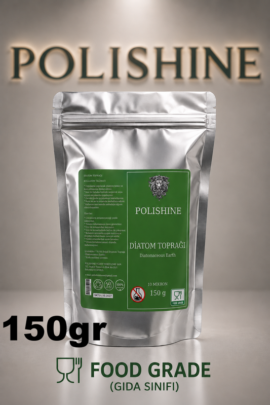 Diatom Toprağı %100/ Tahtakurusu, Bit ve Parazit Tozu Yürüyen Haşereler İçin/ Kalsine Edilmemiş 150gr 1 Mikron
