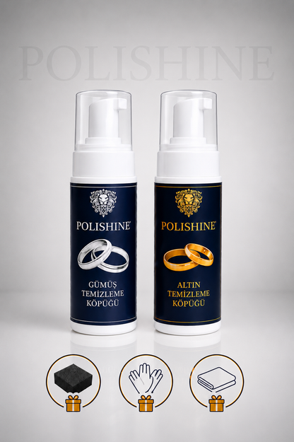 Altın & Çelik Takı Temizleme Köpüğü 150 ml + Gümüş Temizleme Köpüğü 150ml