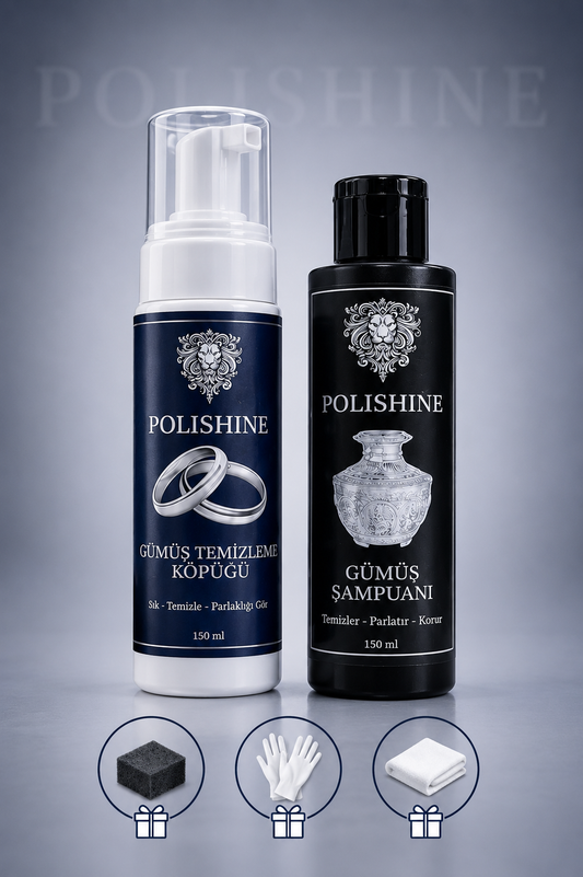 Gümüş Temizleme Ve Parlatıcı Şampuan 150ml + Gümüş Temizleme Köpüğü 150ml