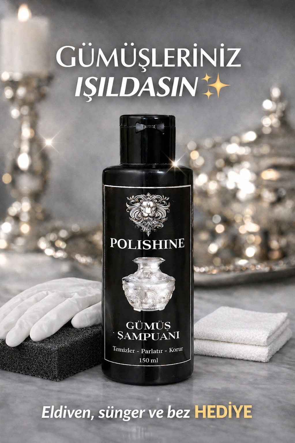 POLİSHİNE Gümüş Temizleme Ve Parlatıcı Şampuan 150ml