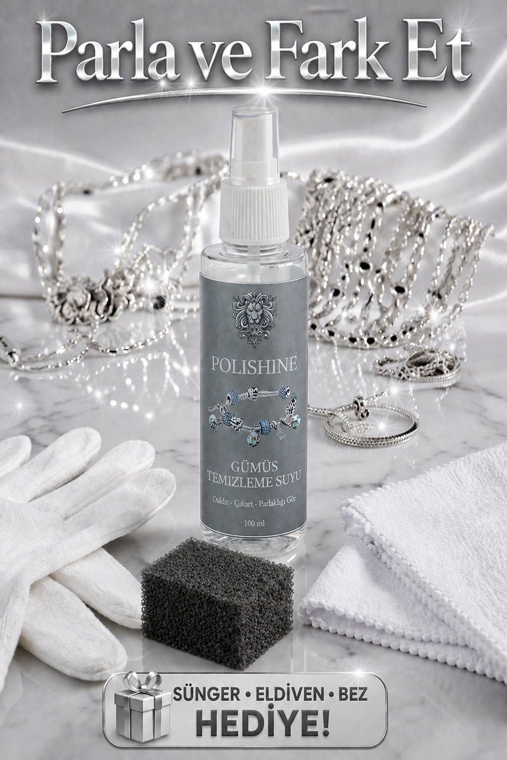 Gümüş Temizleme ve Parlatma Suyu 100ml