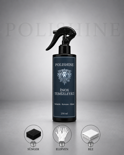 Inox Temizleyici Sprey 250 ml – Paslanmaz Çelik Parlatıcı – Leke ve Parmak İzi Karşıtı