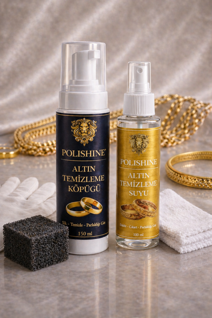 Altın & Çelik Takı Temizleme ve Parlatma Köpüğü 150 ml + Suyu 150ml