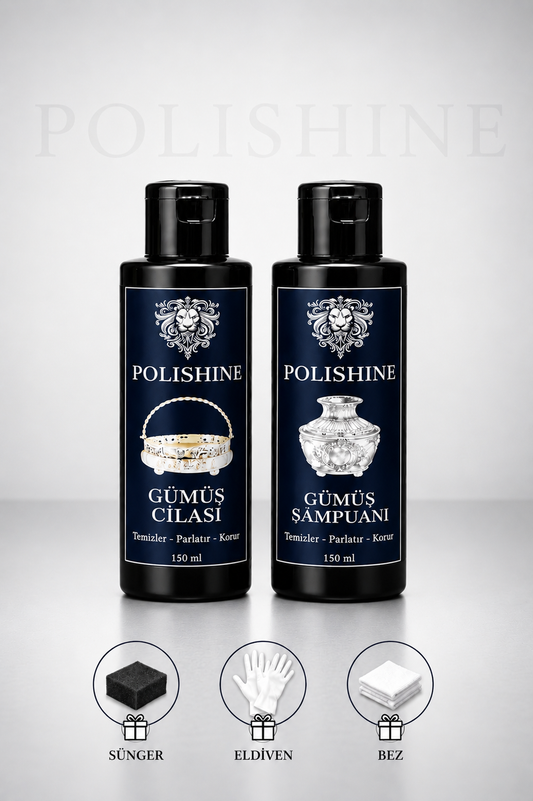 Gümüş Temizleme ve Parlatma Seti Şampuan 150ml + Cila 150ml